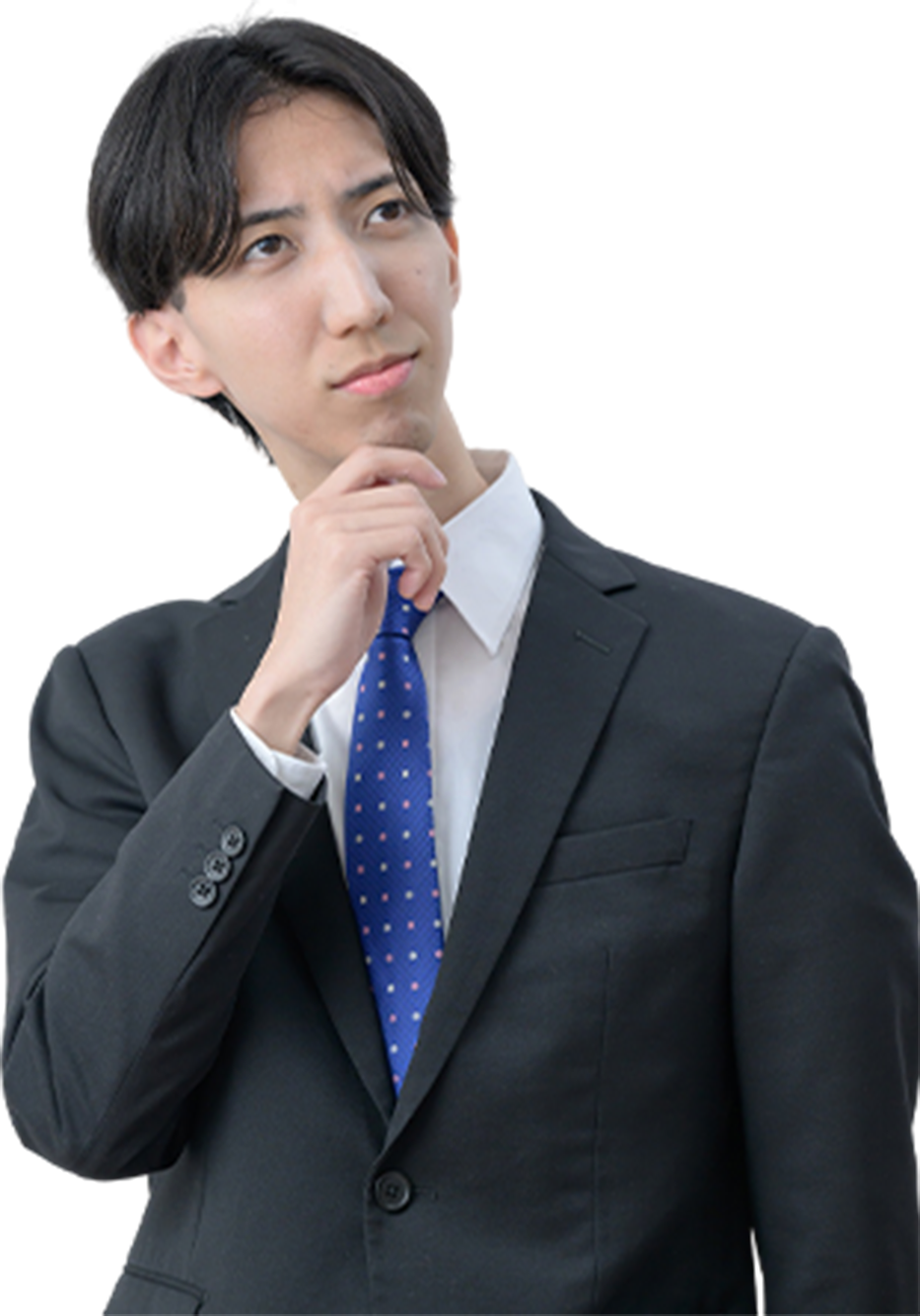 考える男性の写真